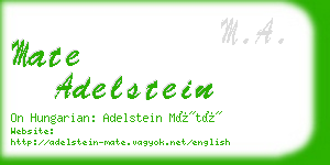 mate adelstein business card
